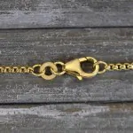 Goldkette als Venezianerkette rund geschlagen in Gelbgold 333 / 8K, 55 cm lang, 1,5 mm breit, Gewicht ca. 7.2 g.