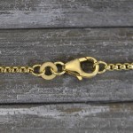 Goldkette als Venezianerkette rund geschlagen in Gelbgold 333 / 8K, 65 cm lang, 1,5 mm breit, Gewicht ca. 8.5 g.