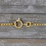 Goldkette als Venezianerkette in Gelbgold 333 / 8K, 40 cm lang, 1,4 mm breit, Gewicht ca. 4.6 g.