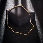 Goldkette als Kordelkette hohl in Gelbgold 585 / 14K, 50 cm lang, 2,1 mm breit, Gewicht ca. 3.1 g.