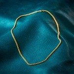 Goldkette als Kordelkette hohl in Gelbgold 585 / 14K, 45 cm lang, 2,7 mm breit, Gewicht ca. 4.8 g.