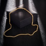 Goldkette als Kordelkette hohl in Gelbgold 333 / 8K, 42 cm lang, 3,3 mm breit, Gewicht ca. 5.7 g.