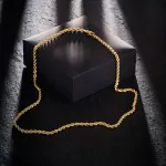 Goldkette als Kordelkette hohl in Gelbgold 333 / 8K, 50 cm lang, 3,3 mm breit, Gewicht ca. 6.8 g.