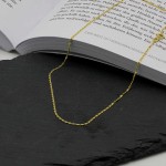 Goldkette als S-Panzerkette in Gelbgold 585 / 14K, 38 cm lang, 1,3 mm breit, Gewicht ca. 1.9 g.