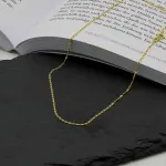 Goldkette als S-Panzerkette in Gelbgold 585 / 14K, 38 cm lang, 1,3 mm breit, Gewicht ca. 1.9 g.
