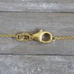 Goldkette als Ankerkette flach in Gelbgold 375 / 9K, 45 cm lang, 1.2 mm breit, Gewicht ca. 1.8 g.