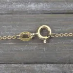 Goldkette als Ankerkette flach in Gelbgold 375 / 9K, 42 cm lang, 1,2 mm breit, Gewicht ca. 1.5 g.