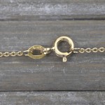 Goldkette als Ankerkette flach in Gelbgold 375 / 9K, 60 cm lang, 1,2 mm breit, Gewicht ca. 2.1 g.