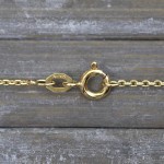 Goldkette als Ankerkette diamantiert in Gelbgold 375 / 9K, 40 cm lang, 1,3 mm breit, Gewicht ca. 1.9 g.