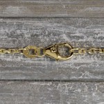 Goldkette als Ankerkette diamantiert in Gelbgold 375 / 9K, 60 cm lang, 1,7 mm breit, Gewicht ca. 4.9 g.
