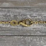 Goldkette als Ankerkette diamantiert in Gelbgold 375 / 9K, 60 cm lang, 1,7 mm breit, Gewicht ca. 4.9 g.