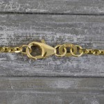 Goldkette als Ankerkette diamantiert in Gelbgold 375 / 9K, 45 cm lang, 1,9 mm breit, Gewicht ca. 4.9 g.