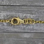 Goldkette als Ankerkette diamantiert in Gelbgold 375 / 9K, 45 cm lang, 1,9 mm breit, Gewicht ca. 4.9 g.
