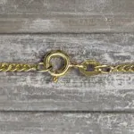 Goldkette als Panzerkette flach in Gelbgold 375 / 9K, 100 cm lang, 2,1 mm breit, Gewicht ca. 12 g.