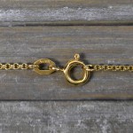 Goldkette als Erbskette in Gelbgold 375 / 9 Karat, 85 cm lang, 1.5 mm breit, Gewicht ca. 6.3 g.