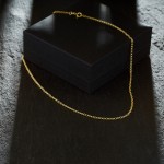 Goldkette als Erbskette in Gelbgold 585 / 14K, 75 cm lang, 2 mm breit, Gewicht ca. 8.8 g.