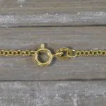 Goldkette als Erbskette in Gelbgold 375 / 9K, 60 cm lang, 2 mm breit, Gewicht ca. 5.6 g.