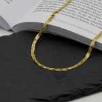 Goldkette als Herringbone Kette in Gelbgold 375 / 9K, 45 cm lang, 3,8 mm breit, Gewicht ca. 3.9 g.