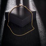 Goldkette als Bingokette in Gelbgold 585 / 14K, 55 cm lang, 1,1 mm breit, Gewicht ca. 4.4 g.