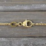 Goldkette als Bingokette in Gelbgold 375 / 9K, 50 cm lang, 1,1 mm breit, Gewicht ca. 3.4 g.