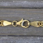 Goldkette als Zwillingspanzerkette in Gelbgold 375 / 9 Karat, 70 cm lang, 3.9 mm Breit, Gewicht ca. 5.5 g.