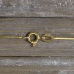 Goldkette als Schlangenkette diamantiert in Gelbgold 375 / 9K, 42 cm lang, 0,9 mm breit, Gewicht ca. 3 g.