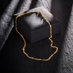 Goldkette als Singapurkette in Gelbgold 750 / 18 Karat, 55 cm lang, 2.9 mm breit, Gewicht ca. 9.4 g.