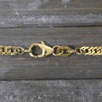 Armband als Singapurkette in Gelbgold 375 / 9K, 19 cm lang, 2,9 mm breit, Gewicht ca. 2.5 g.