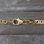 Goldkette als Singapurkette in Gelbgold 375 / 9K, 45 cm lang, 2,9 mm breit, Gewicht ca. 5.8 g.