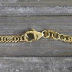 Goldkette als Singapurkette in Bicolor Gelbgold / Weißgold 375 / 9K, 45 cm lang, 2,9 mm breit, Gewicht ca. 5.5 g.