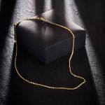 Goldkette als Ankerkette diamantiert in Gelbgold 585 / 14K, 45 cm lang, 1,8 mm breit, Gewicht ca. 7 g.