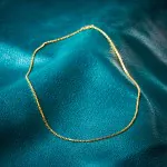 Goldkette als Ankerkette diamantiert in Gelbgold 585 / 14K, 40 cm lang, 1,8 mm breit, Gewicht ca. 6.2 g.