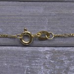 Goldkette als Figarokette diamantiert in Gelbgold 375 / 9K, 55 cm lang, 1,1 mm breit, Gewicht ca. 1.6 g.