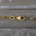 Goldkette als Erbskette in Gelbgold 375 / 9K, 55 cm lang, 2,4 mm breit, Gewicht ca. 4.9 g.