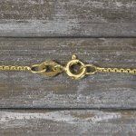 Goldkette als Venezianerkette rund geschlagen in Gelbgold 375 / 9K, 50 cm lang, 1,2 mm breit, Gewicht ca. 3.5 g.