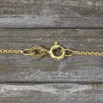 Goldkette als Venezianerkette rund geschlagen in Gelbgold 375 / 9K, 60 cm lang, 1,2 mm breit, Gewicht ca. 4.2 g.