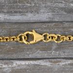 Goldkette als Venezianerkette rund geschlagen in Gelbgold 375 / 9K, 45 cm lang, 2,7 mm breit, Gewicht ca. 14.7 g.