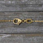 Goldkette als Venezianerkette in Gelbgold 375 / 9K, 60 cm lang, 0,9 mm breit, Gewicht ca. 3.3 g.
