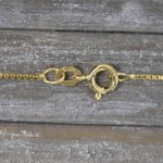 Goldkette als Venezianerkette in Gelbgold 375 / 9K, 55 cm lang, 0,9 mm breit, Gewicht ca. 2.8 g.