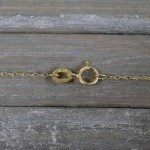 Goldkette als Doppelankerkette in Gelbgold 375 / 9K, 45 cm lang, 1 mm breit, Gewicht ca. 0.7 g.