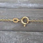 Goldkette als Ankerkette rund in Gelbgold 585 / 14K, 45 cm lang, 1,5 mm breit, Gewicht ca. 2.8 g.