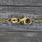 Goldkette als Ankerkette rund in Gelbgold 585 / 14K, 40 cm lang, 2 mm breit, Gewicht ca. 4.6 g.