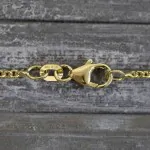 Goldkette als Ankerkette rund in Gelbgold 585 / 14K, 40 cm lang, 2 mm breit, Gewicht ca. 4.6 g.