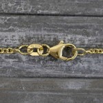 Goldkette als Ankerkette rund in Gelbgold 585 / 14K, 42 cm lang, 2 mm breit, Gewicht ca. 4.8 g.