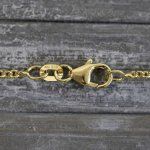 Goldkette als Ankerkette rund in Gelbgold 585 / 14K, 70 cm lang, 2 mm breit, Gewicht ca. 7.8 g.