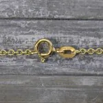 Goldkette als Ankerkette rund in Gelbgold 585 / 14K, 55 cm lang, 2 mm breit, Gewicht ca. 5.9 g.