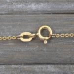 Goldkette als Ankerkette flach in Gelbgold 585 / 14K, 36 cm lang, 1,2 mm breit, Gewicht ca. 1.4 g.