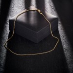 Goldkette als Ankerkette diamantiert in Gelbgold 585 / 14K, 34 cm lang, 1,2 mm breit, Gewicht ca. 1.6 g.