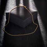 Goldkette als Ankerkette diamantiert in Gelbgold 375 / 9K, 38 cm lang, 1,2 mm breit, Gewicht ca. 1.7 g.