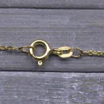 Goldkette als Ankerkette diamantiert in Gelbgold 585 / 14 Karat, 65 cm lang, 1.3 mm breit, Gewicht ca. 3,6 g.